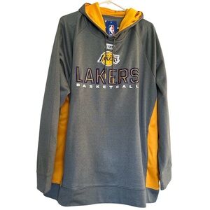 NBA Lakers Gray and Yellow Hoodie